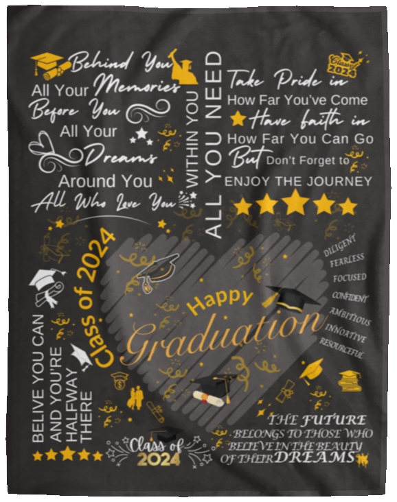 Grad Blanket | Graduation Gift | Keepsake Memories