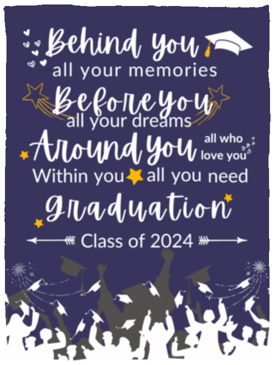 Grad Blanket | Graduation Gift | Keepsake Memories