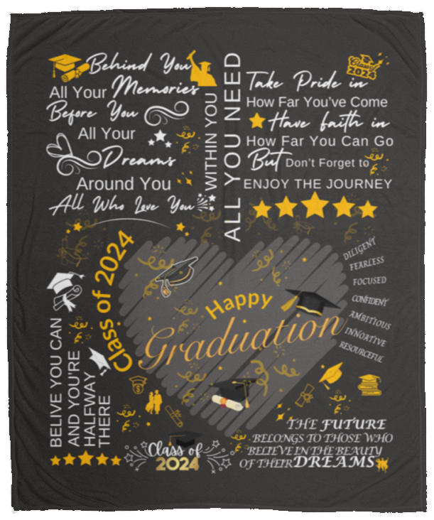 Grad Blanket | Graduation Gift | Keepsake Memories