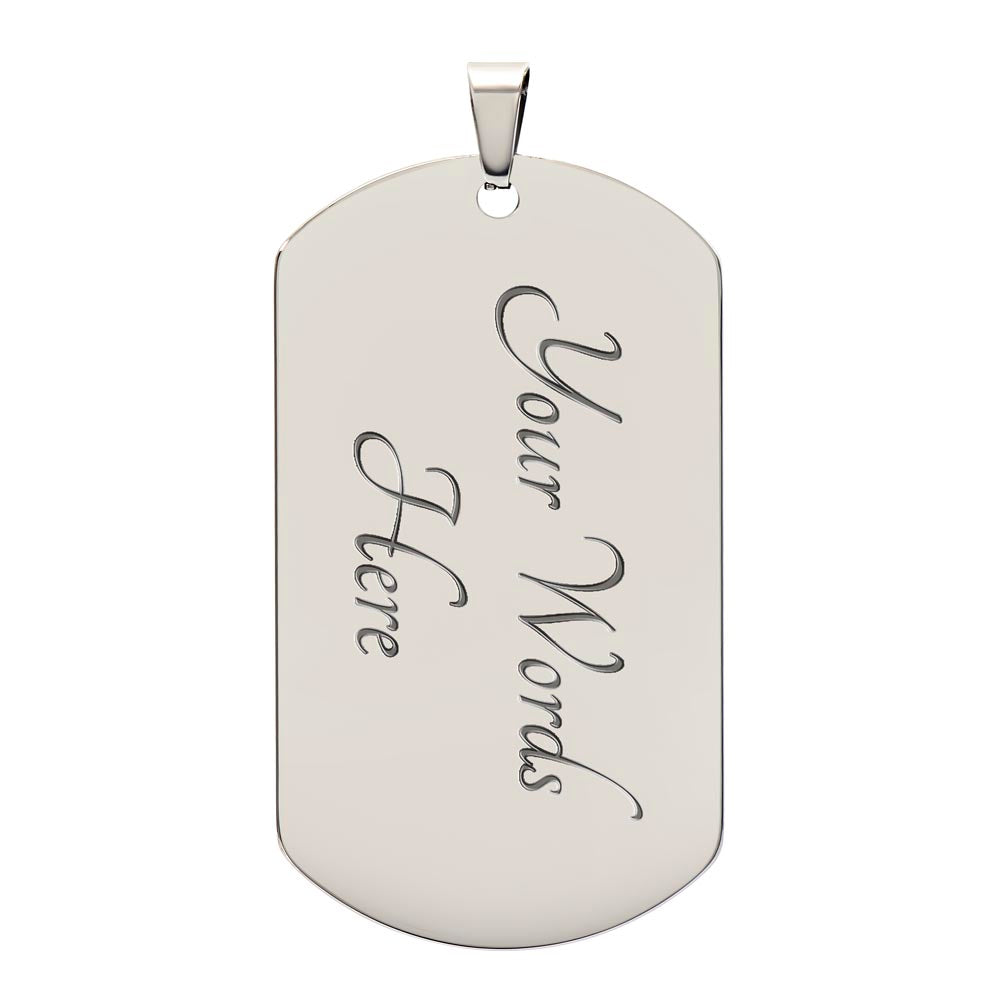 Graduation Dog tag Necklace | Inspirational Keepsake for Graduates | Unisex Graduation Gift