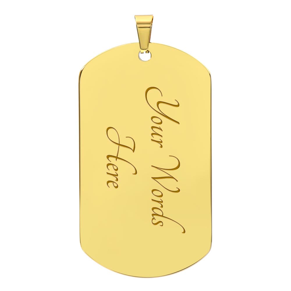 Graduation Dog tag Necklace | Inspirational Keepsake for Graduates | Unisex Graduation Gift