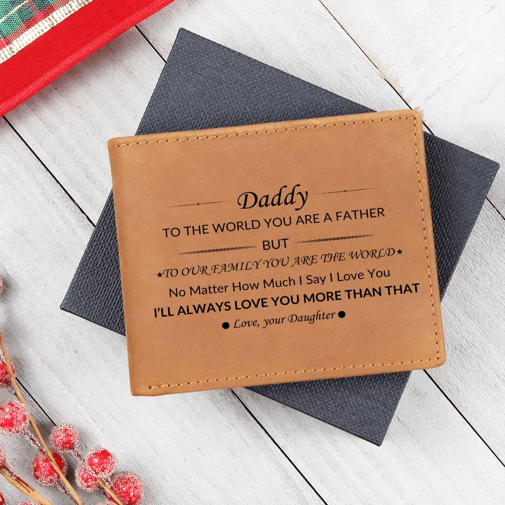 From Daughter | Daddy To Our Family You Are the World | Dad Appreciation | Gifts for Dad