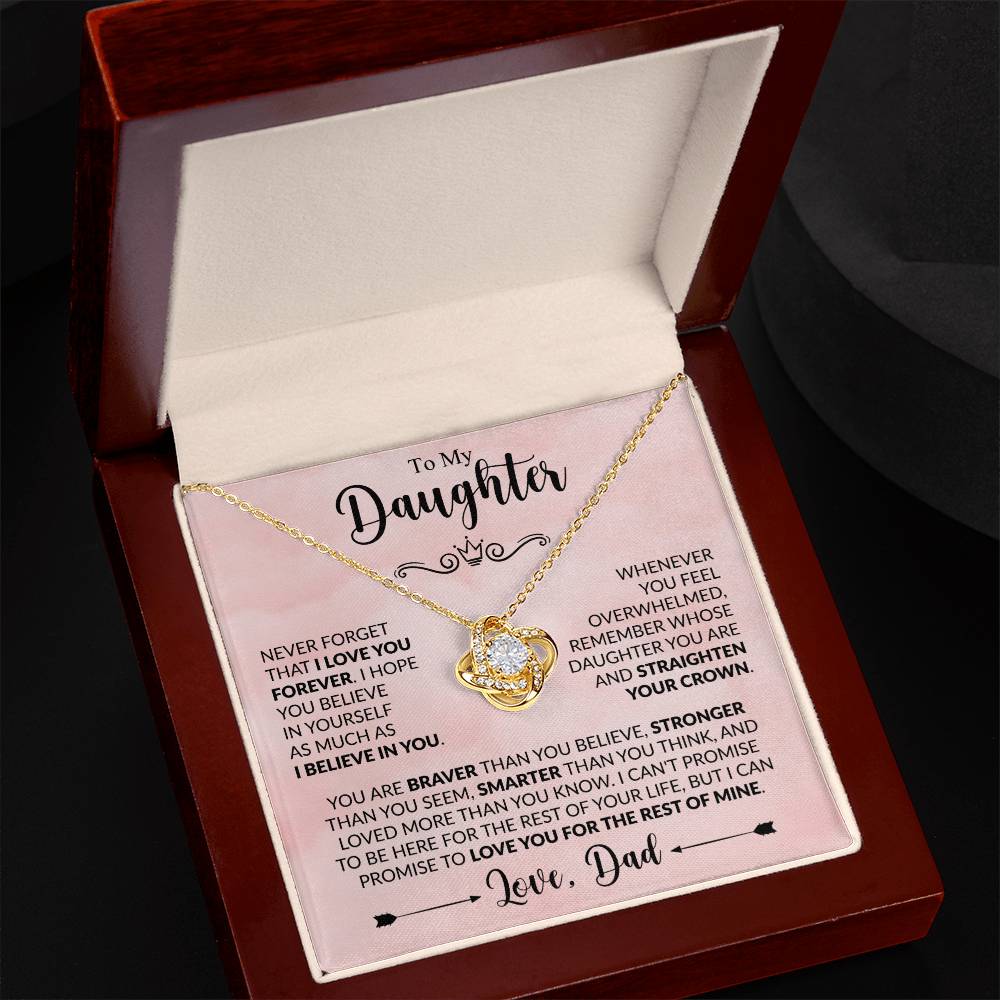 "A Father's Unbreakable Promise" Love Knot Necklace