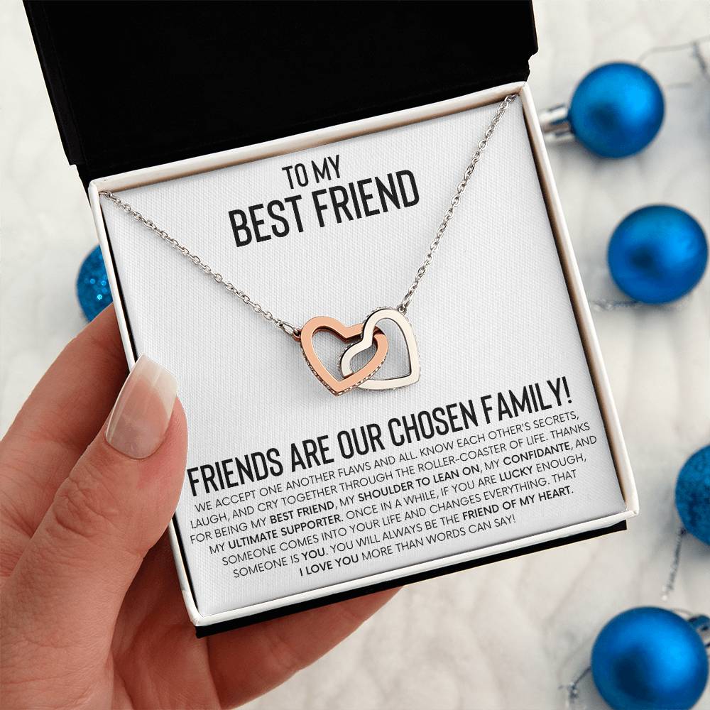 Interlocking Hearts Necklace for Best Friend – A Heartfelt Gift of Friendship and Love