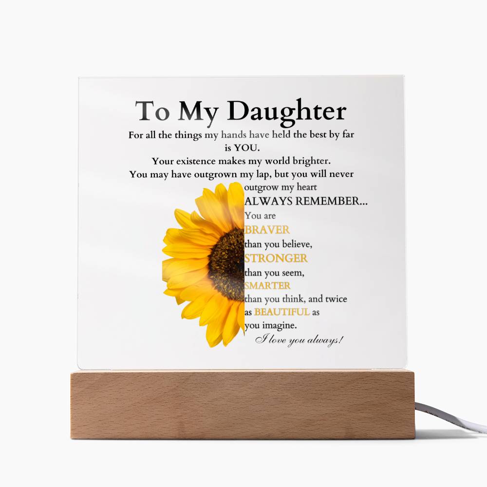 TO MY DAUGHTER | SQUARE ACRYLIC PLAQUE