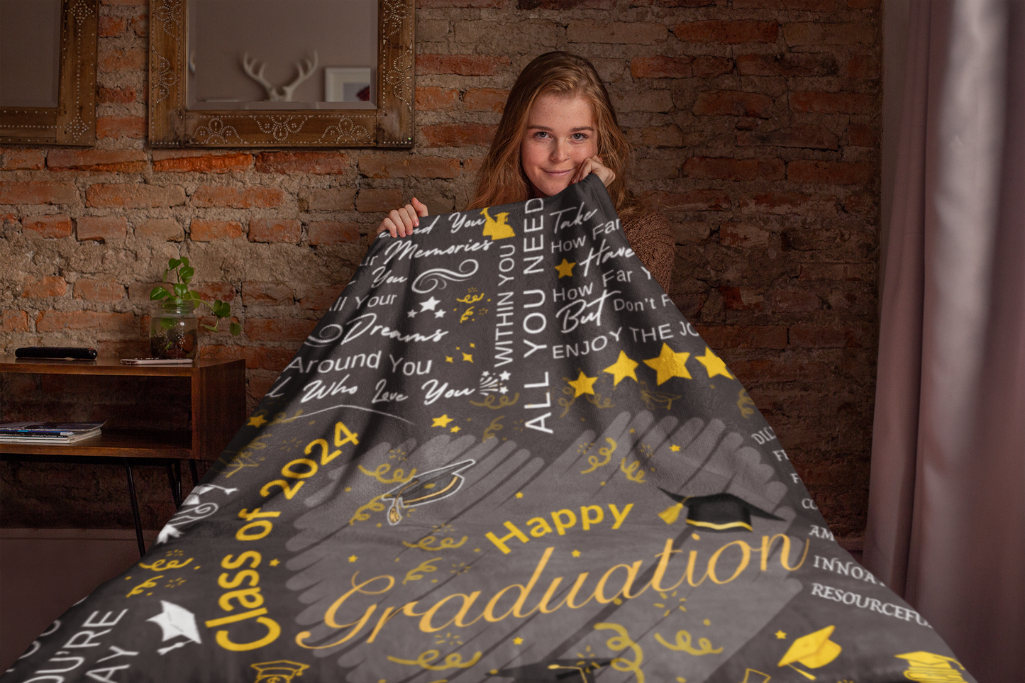 Grad Blanket | Graduation Gift | Keepsake Memories